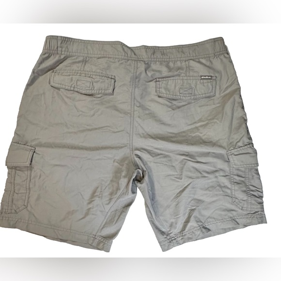 Eddie Bauer Mens Nylon Cargo Hiking Shorts Gray Belted Pockets Size XL Preowned - Picture 2 of 11